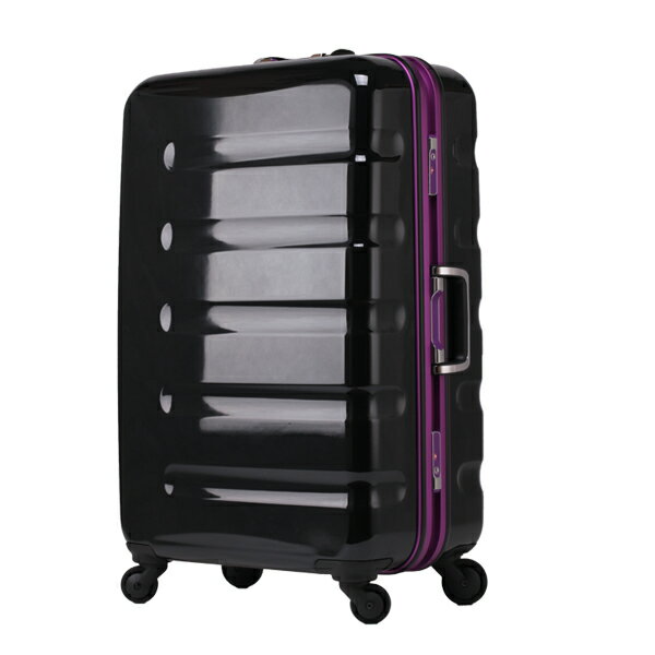 日本 LEGEND WALKER 6016-60-25吋 鋁框輕量行李箱 黑紫