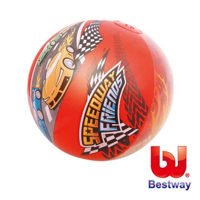 【安琪兒】【Bestway】20吋賽車水球/沙灘球/充氣球