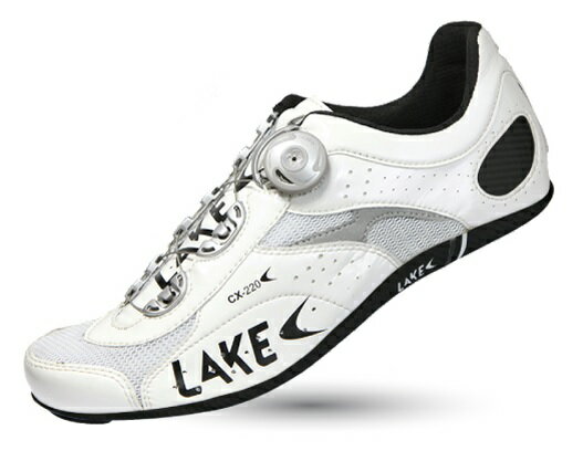 【7號公園自行車】LAKE CX-220X-WH 熱塑公路車鞋(寬楦 白色)