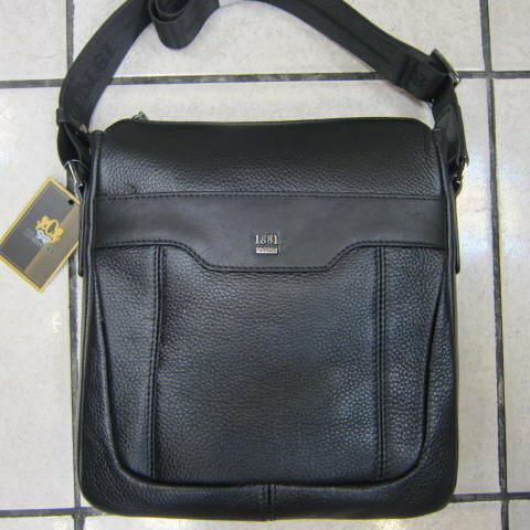 ~雪黛屋~18NINO81 美國 正版授權商品100%進口牛皮 紳士肩側包隨身重要物品萬用 NI35-12284(小)黑
