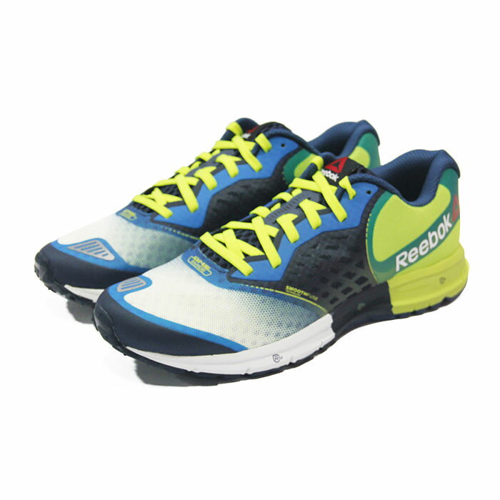 (男)REEBOK ONE GUIDE 2.0 慢跑鞋 藍/螢光綠-M47733
