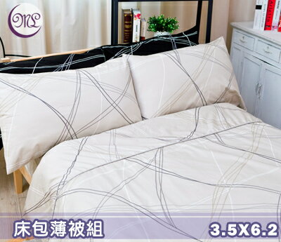 【名流寢飾家居館】線性空間．100%精梳棉．加大單人床包組薄被套全套．全程臺灣製造