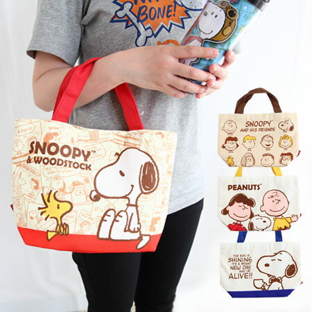 正版史努比帆布餐袋 Snoopy 史奴比 餐具收納袋 便當袋 手提袋 收納袋 萬用袋 餐具袋【N101314】