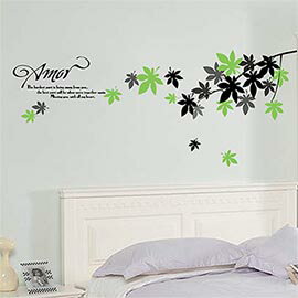 WallFree窩自在 DIY無痕壁貼 牆貼-楓葉AY718