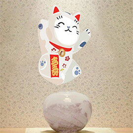WallFree窩自在 DIY無痕壁貼 牆貼-招財貓壽 AY950A