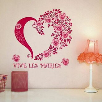 WallFree窩自在 DIY無痕壁貼 牆貼-心花怒放 JM7067