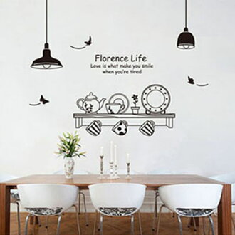 WallFree窩自在 DIY無痕壁貼 牆貼-雅致生活 JM7192