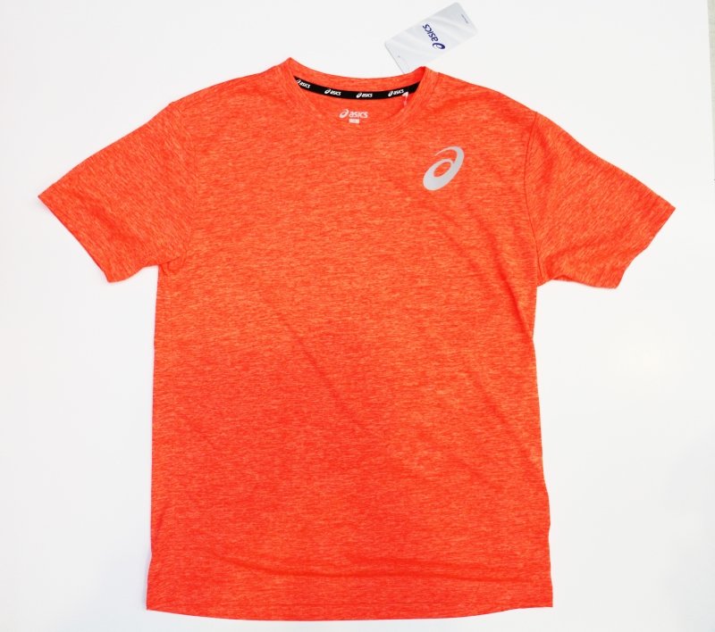 【陽光樂活】ASICS 亞瑟士 男 短袖 運動排汗T恤 熱情橘 (另有藍/粉/灰) 台灣製造 K11606-17
