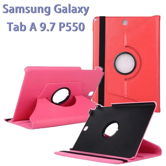 【旋轉、斜立】三星 SAMSUNG Galaxy Tab A 9.7 SM-P550/P555  平板專用 荔枝紋皮套/書本式保護套/側掀支架展示  