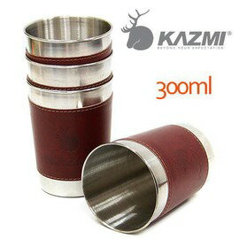 KAZMI 韓國 | KAZMI 仿皮革不鏽鋼杯4入組-300ml | 秀山莊(K3T3K004)