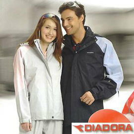 義大利名牌 DIADORA 女版運動休閒二件式網裡外套-淺灰#DW9905A