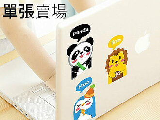 BO雜貨【SV3009】時尚創意家居14款可愛動物開關貼 牆貼 壁貼 筆電貼 冰箱貼 (單張賣場)