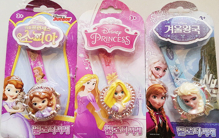 韓國【Disney 迪士尼公主 立體造型音樂電子手錶 (冰雪奇緣艾莎 / 蘇菲亞 / 長髮公主) 】