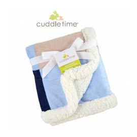 【美國Cuddle time】粉藍拼貼毯