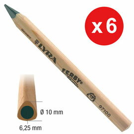 【德國LYRA】兒童三角原木鉛筆(12cm) 6入 產地：德國