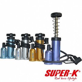 《SUPER-K》超酷迷你多功能腳踏氣筒(63-86984)