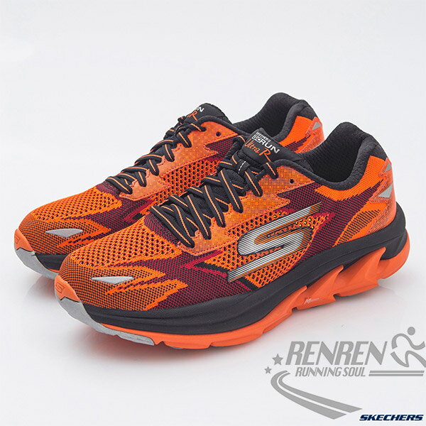 SKECHERS 男慢跑鞋GO RUN Ultra R (橘*黑) 透氣排汗 跑步系列