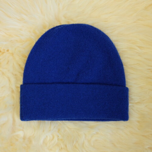 紐西蘭100%純羊毛帽*素面寶藍色