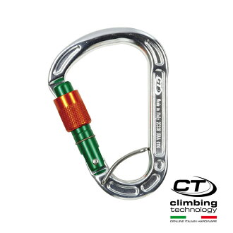 超輕水滴型鋁合金有鎖鉤環2C3380L Climbing Technology/城市綠洲(攀岩鉤環、義大利製造、鋁合金)
