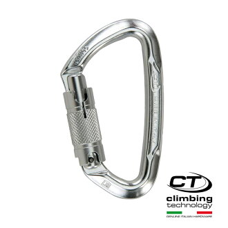 D型鋁合金有鎖鉤環2C45000 Climbing Technology/城市綠洲(攀岩鉤環、義大利製造、鋁合金)