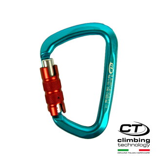 大D型鋁合金有鎖鉤環2C46500 Climbing Technology/城市綠洲(攀岩鉤環、義大利製造、鋁合金)