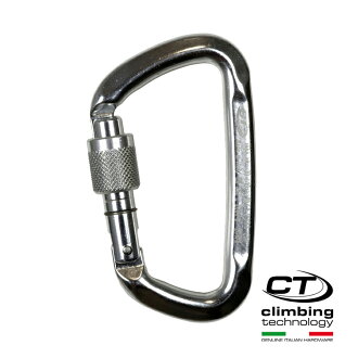 D型鋁合金有鎖鉤環2C47600 Climbing Technology/城市綠洲(攀岩鉤環、義大利製造、鋁合金)