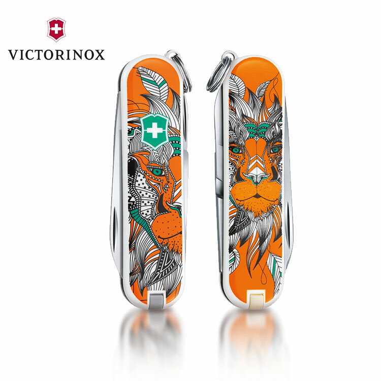 VICTORINOX Classic 瑞士刀 獅子王瑞士刀 0.6223.L1501 / 城市綠洲(7用.多功能.迷你.不鏽鋼.簡易工具.登山.露營.旅遊.居家生活.設計限量版)