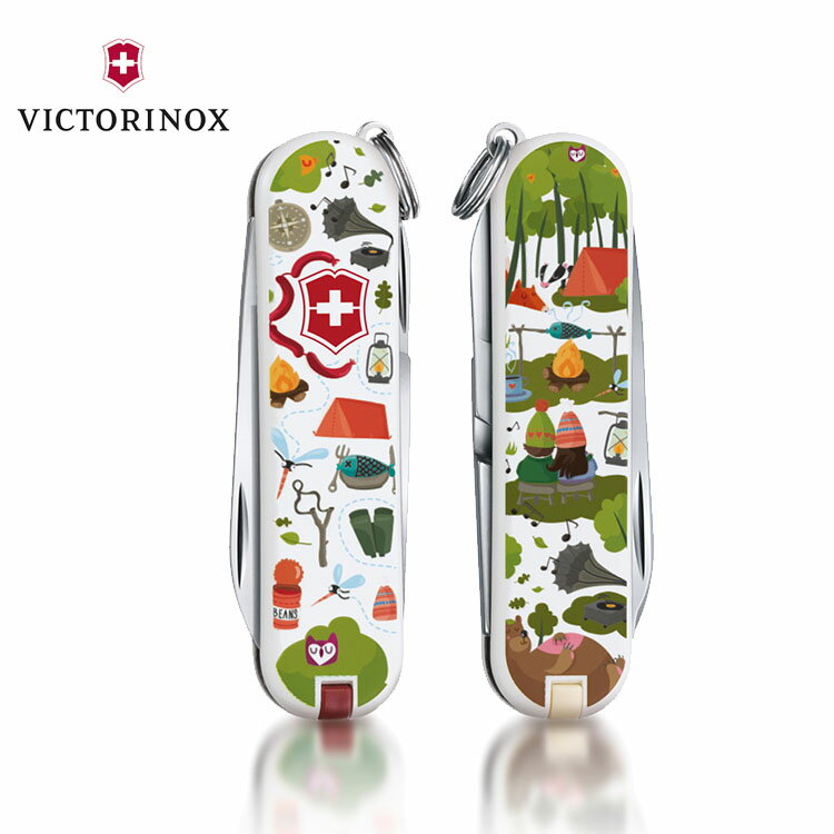 VICTORINOX Classic 瑞士刀 你與你的瑞士刀一起去探險瑞士刀 0.6223.L1505 / 城市綠洲(7用.多功能.迷你.不鏽鋼.簡易工具.登山.露營.旅遊.居家生活.設計限量版)