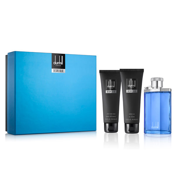 Dunhill Desire Blue 登喜路藍調男性淡香水禮盒(淡香水100ml+沐浴精90ml+鬚後凝露90ml) 贈隨機針管《Belle倍莉小舖》