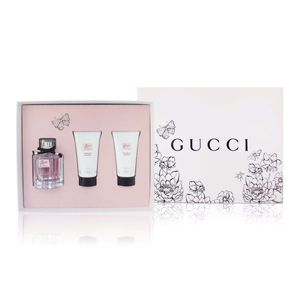 Gucci FLORA 花園香氛 華麗梔子花禮盒(淡香水50ml+75ml身體乳*2) 贈隨機針管《Belle倍莉小舖》
