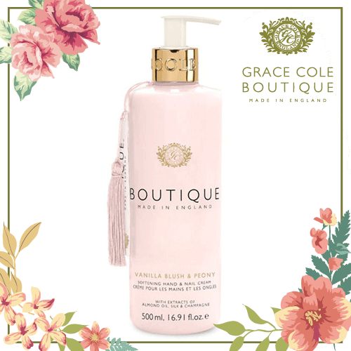 英國 Grace Cole Boutique 葛瑞絲 牡丹香草身體乳 500ml 贈葛瑞絲香氛噴霧250ml(香味隨機)《Belle倍莉小舖》