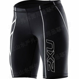 [ 2XU ] 澳洲 Compression Short 運動緊身機能褲/加壓緊身褲 短褲 XForm系列 女款黑銀 MA1932b