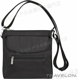 TRAVELON 防盜迷你肩包/旅遊包/防盜鋼網/防搶/出國旅遊 TL-42459 旅行用品/台北山水