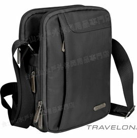 TRAVELON 雙主袋肩包/旅遊防盜肩包/防盜鋼網/防搶/出國旅遊 TL-42727 黑 旅行用品/台北山水