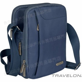 TRAVELON 雙主袋肩包/旅遊防盜肩包/防盜鋼網/防搶/出國旅遊 TL-42727 藍 旅行用品/台北山水