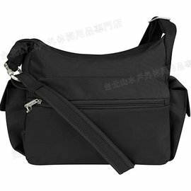 TRAVELON 防盜側背包/旅遊防盜肩包/防盜鋼網/防搶/出國旅遊 E/W Hobo TL-42885 黑 旅行用品/台北山水