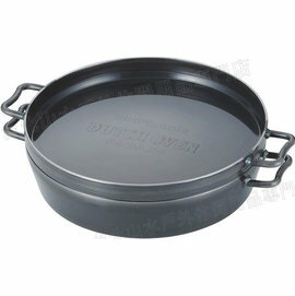 [ UNIFLAME ] 淺型黑皮鐵鍋/黑皮荷蘭鍋 12吋半 Dutch Oven Half U661086 日本製