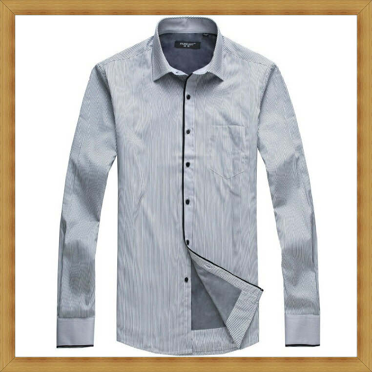 長袖襯衫 純棉上衣-正韓修身休閒男裝24色53c2【日本進口】【米蘭精品】