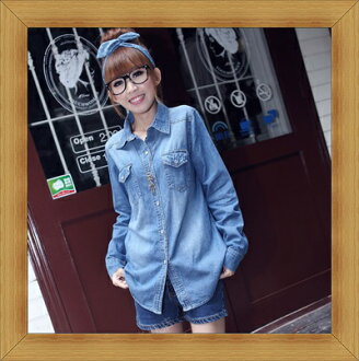 長袖襯衫 OL制服-正韓修身顯瘦休閒女上衣2色53d7【韓國進口】【米蘭精品】