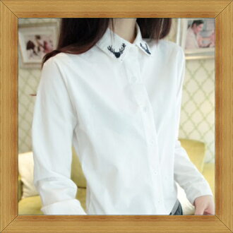 長袖襯衫 OL制服-正韓修身顯瘦休閒女上衣2色53d9【韓國進口】【米蘭精品】