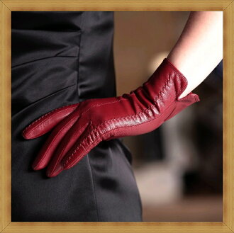 觸控手套 女配件-秋冬防寒時尚女真皮手套15色53m17【義大利進口】【米蘭精品】