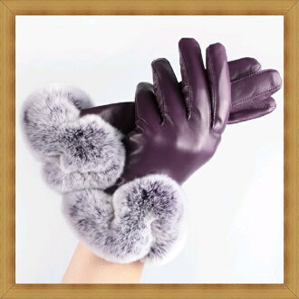 觸控手套 女配件-秋冬保暖防寒時尚真獺兔毛女手套7色53m23【義大利進口】【米蘭精品】