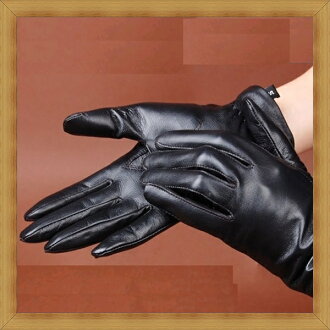 女手套 保暖配件-秋冬防寒時尚女皮革手套2色53m27【義大利進口】【米蘭精品】