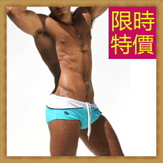 泳褲 男平口褲-夏季游泳運動型流線設計男四角褲4色56d49【美國進口】【米蘭精品】