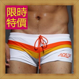 泳褲 男平口褲-夏季游泳運動型流線設計男四角褲6色56d7【美國進口】【米蘭精品】
