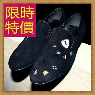 樂福鞋 男皮鞋-英倫學院風懶人男休閒鞋1色59p38【韓國進口】【米蘭精品】