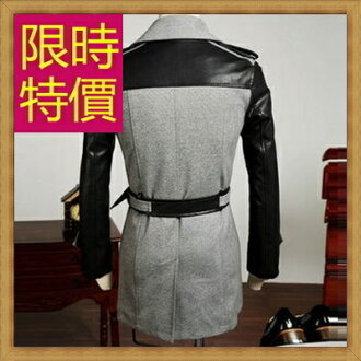 風衣外套 長版大衣-正韓保暖修身男外套1色59r11【韓國進口】【米蘭精品】