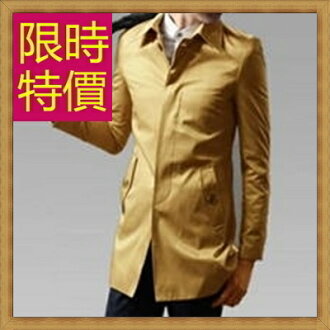 風衣外套 長版大衣-正韓保暖修身男外套4色59r14【韓國進口】【米蘭精品】