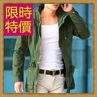 風衣外套 長版大衣-正韓保暖修身男外套2色59r2【韓國進口】【米蘭精品】