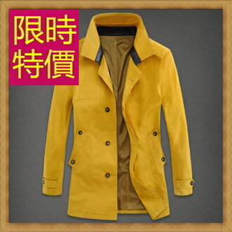 風衣外套 長版大衣-正韓保暖修身男外套1色59r24【韓國進口】【米蘭精品】